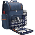 fuer 4 personen picknickkorb-set auslaufsichere picknicktasche strandkuehlrucksack mit isolierter kuehltasche picknickdecke camping park