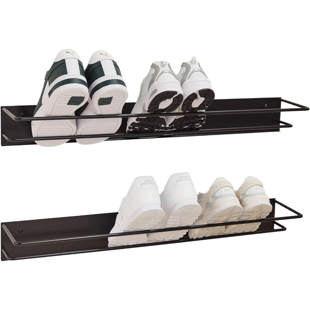 schuhregal metall graphitschwarz 2er set 80cm inn moderne schuhaufbewahrung schuhablage im eleganten look hochwertiger schuhorganizer stabil und robust in oesterreich produziert