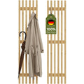 sava garderobenpaneel 110 x 25 cm 2er-set mit 8 kleiderhaken flurgarderobe aus bambus schmale wandgarderobe wandpaneel fuer flureingangsbereichschlafzimmergarderobe