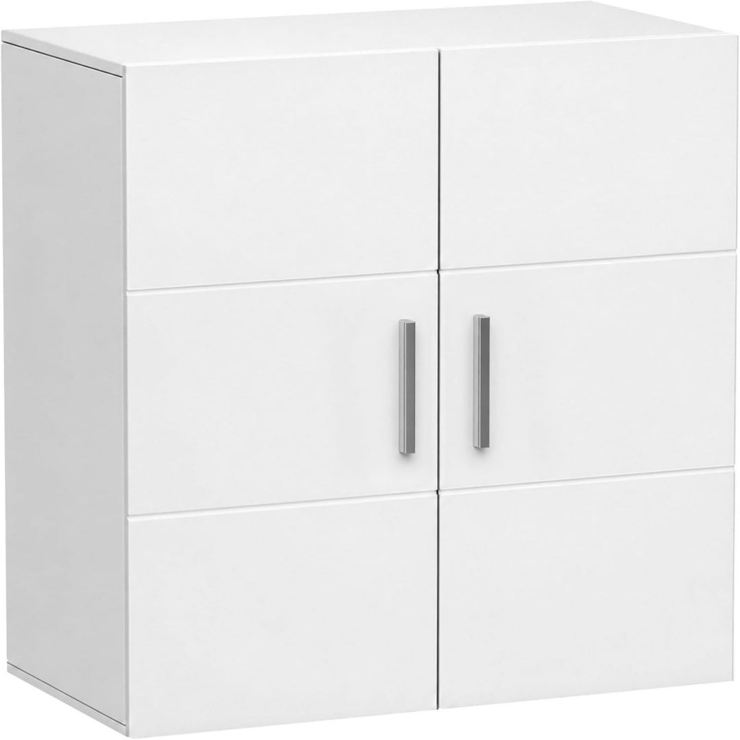 haengeschrank bad mit 2 tueren 60 31 60 cm weiss badezimmerschrank haengend mit verstellbarem einlegeboden wandschrank fuer badezimmer kueche toilette oder waschkueche